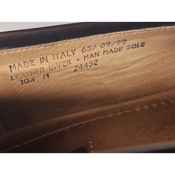 Bostonian Florentine Croc Insert Burgundy Tassel Loafer Vintage Size 10.5 Italy main image 7